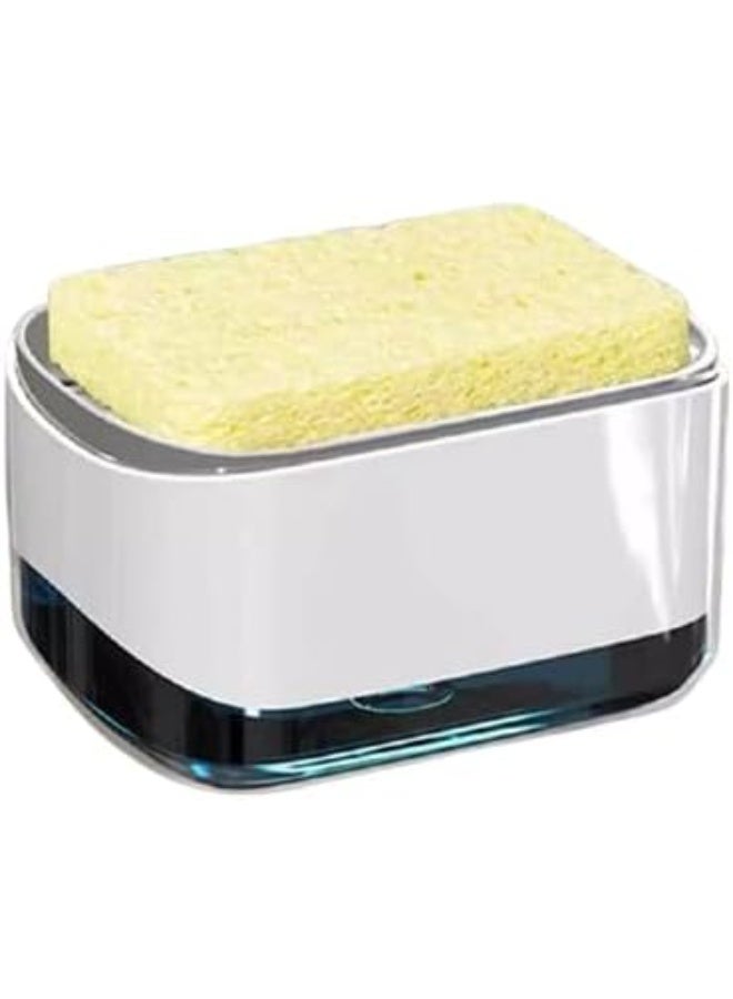 Modern Soap Dispenser – Acrylic Body with Anti-Slip Rubber Base, Large Capacity with Included Sponge - Image 5